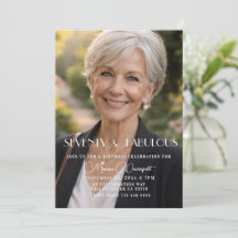 Seventy and Fabulous Photo 70th Birthday Party