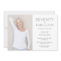 Seventy and Fabulous Photo 70th Birthday Party