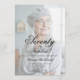 Invitación Seventy and Fabulous Photo 70th Birthday Party