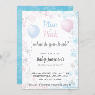 Invitación Sexo azul o rosa revela Baby Shower