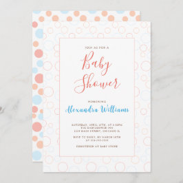 Invitación Sexo Baby Shower colorido neutro simple