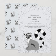 Sexo corto Neutral Jungla Lemur Nombre Baby Shower