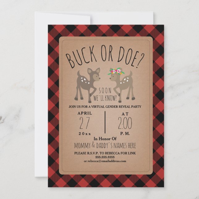 Invitación Sexo de bebé virtual revelar Fiesta de leche de ci (Anverso)