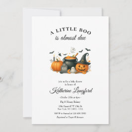 Invitación Sexo de calabaza suave Baby Shower de Halloween ne
