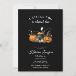 Invitación Sexo de calabaza suave Baby Shower de Halloween ne