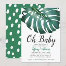 Sexo de la hoja de monastera tropical Baby Shower 