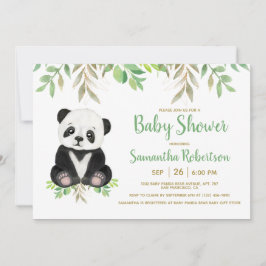 Invitación Sexo de la vegetación del oso Baby Shower neutro