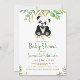 Invitación Sexo de oso suave verde neutro Baby Shower