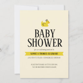 Invitación Sexo del pato de goma Parejas Neutrales Baby Showe