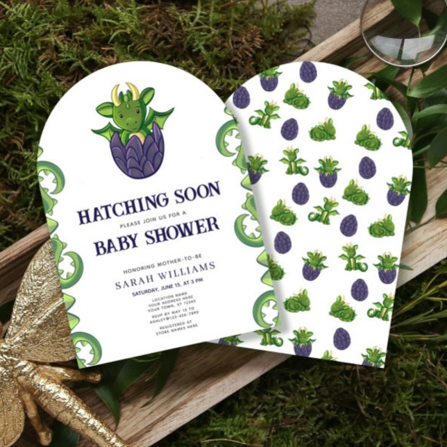 Invitación Sexo Dragon Hatching Neutral Pronto Baby Shower (Subido por el creador)