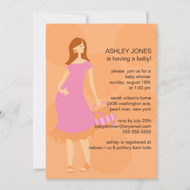 Invitación Sexo: Madre, madre, bebé, ducha (Anverso)