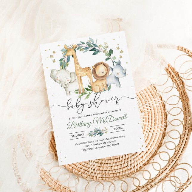 Invitación Sexo neutral A salvaje un Safari Baby Shower (Subido por el creador)