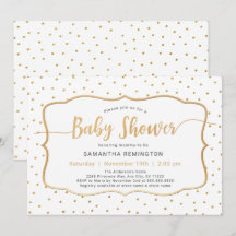 Sexo neutral Baby Shower de oro blanco