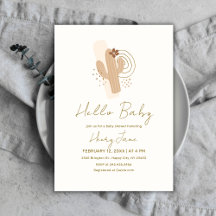 Sexo Neutral Boho Desert Cactus Baby Shower