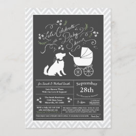 Invitación Sexo neutral de Baby Shower para perro pastor aust