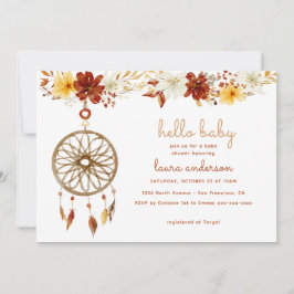 Invitación Sexo neutral de Boho Baby Shower
