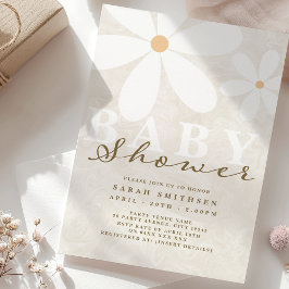 Invitación Sexo neutral de Daisy Garden Baby Shower