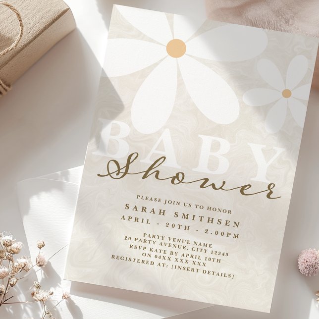 Invitación Sexo neutral de Daisy Garden Baby Shower (Subido por el creador)