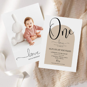 Invitación Sexo Neutral en el primer cumpleaños del Boho mode