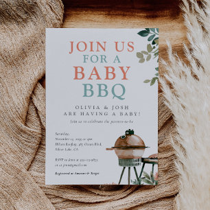 Invitación Sexo neutro de Baby Shower BBQ