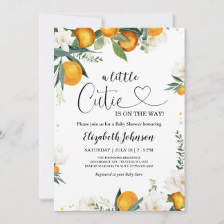 Invitación Sexo neutro de la pequeña clementina Baby Shower