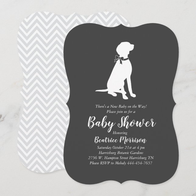 Invitación Sexo neutro de Vizsla Dog Baby Shower (Anverso / Reverso)