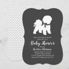 Invitación Sexo neutro en Baby Shower de Bichon Frise Dog
