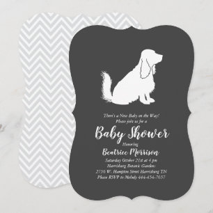 Invitación Sexo neutro en Baby Shower de Cocker Spaniel Dog