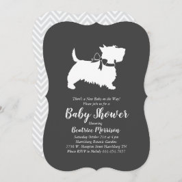 Invitación Sexo neutro en Baby Shower de Perro Terrier de Esc