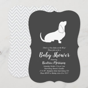 Invitación Sexo neutro en Baby Shower de perro vivo