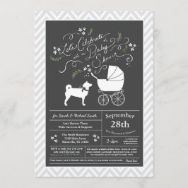 Invitación Sexo neutro en Baby Shower para los perros chiba i