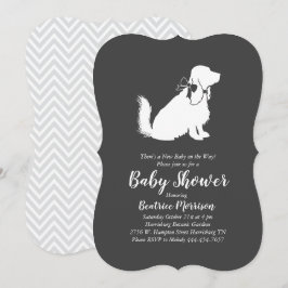 Invitación Sexo neutro en Baby Shower para perro Cocker Spani