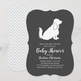 Invitación Sexo neutro en Baby Shower para perro Cocker Spani