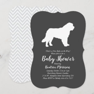 Invitación Sexo neutro en Baby Shower para perros de San Bern
