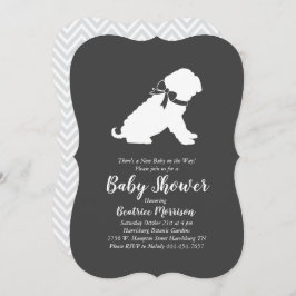 Invitación Sexo neutro en Baby Shower para perros Shar-Pei