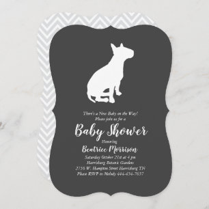 Invitación Sexo neutro en Baby Shower Perro del toro