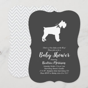Invitación Sexo neutro en la miniatura del perro de Schnauzer
