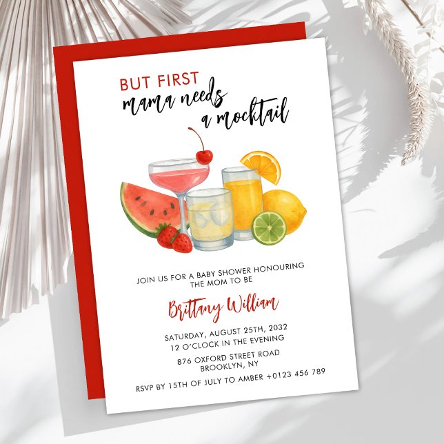 Invitación Sexo neutro en verano de Baby Shower de Mocktail (Subido por el creador)