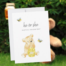 Invitación Sexo Revelador Ducha Teddy Bear Abeja