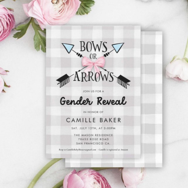 Invitación Sexo Revelar arcos o flechas Baby Shower (Subido por el creador)