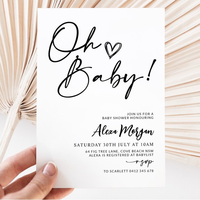 Invitación Sexo simple y moderno de Baby Shower Neutral (Subido por el creador)