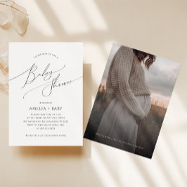 Invitación Sexo sinusal caprichosa Neutral | Foto Baby Shower