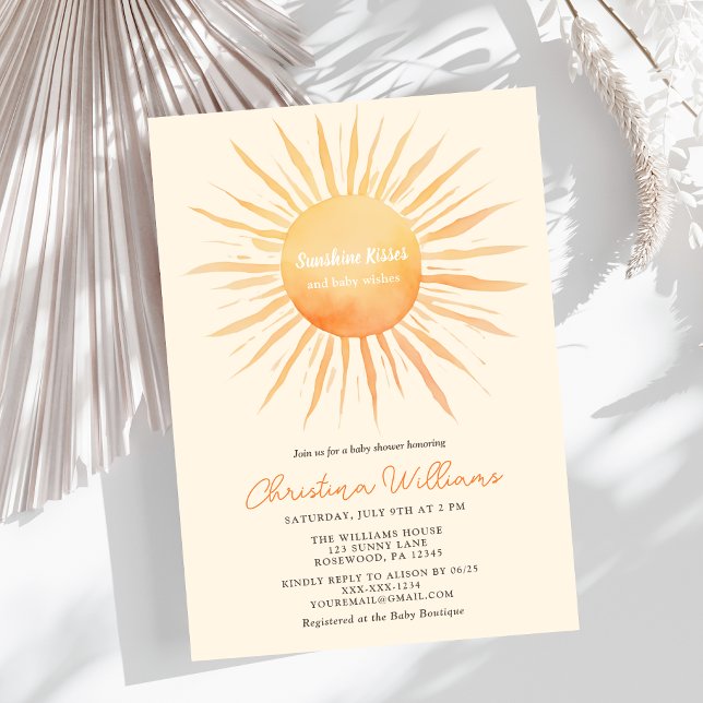 Invitación Sexo Sunshine Neutral Baby Shower (Subido por el creador)
