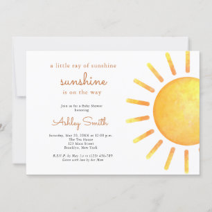 Invitación Sexo Sunshine Neutral Boho Sun Baby Shower
