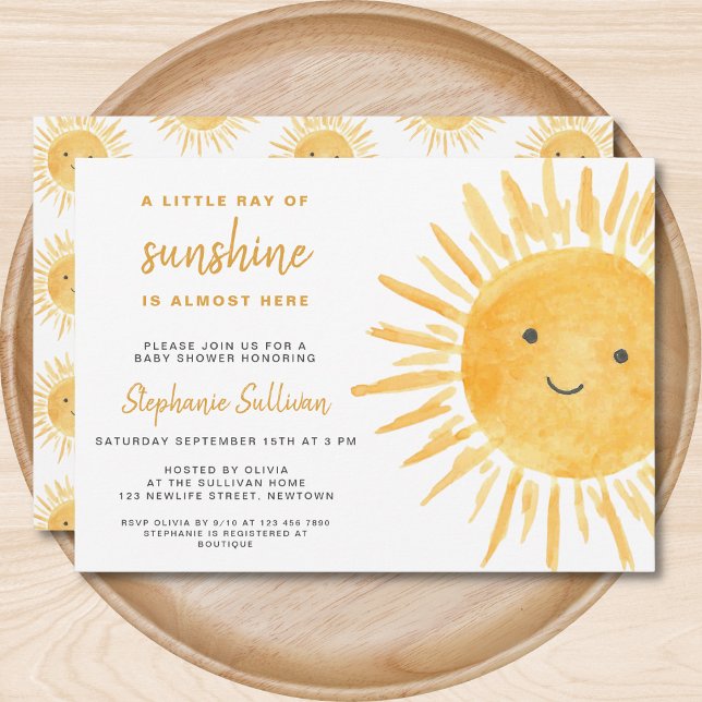 Invitación Sexo Sunshine Neutral Boho Sun Baby Shower (Subido por el creador)