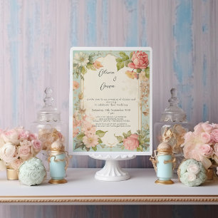 Invitación Shabby Chic Floral Boda