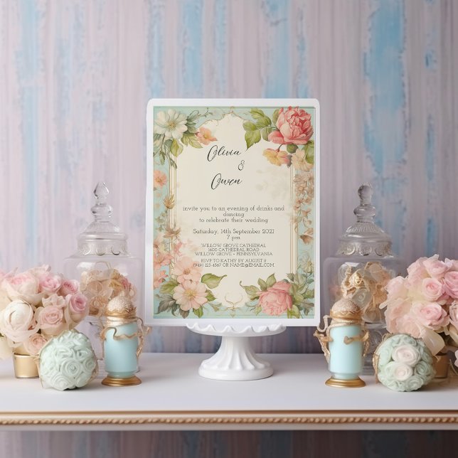 Invitación Shabby Chic Floral Boda (Subido por el creador)