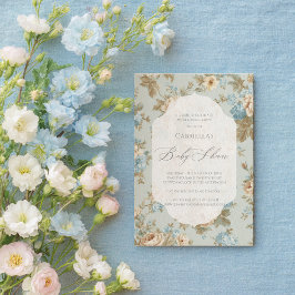 Invitación Shabby Chic florals Baby Shower