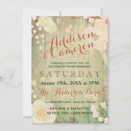 Invitación Shabby Chic Florals | BODA