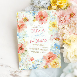 Invitación Shabby Vintage Floral Boho Elegant Wedding